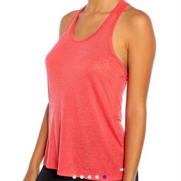 Marica Scrunch T-back Tank Top...GERANIUM - Picture 4 of 7
